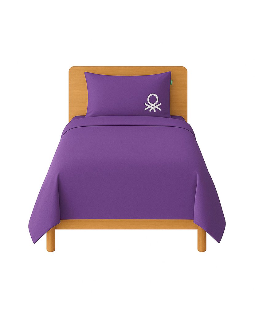 Conjunto Capa Edredon Rainbow Verde/Roxo 150x220+63x63 cm