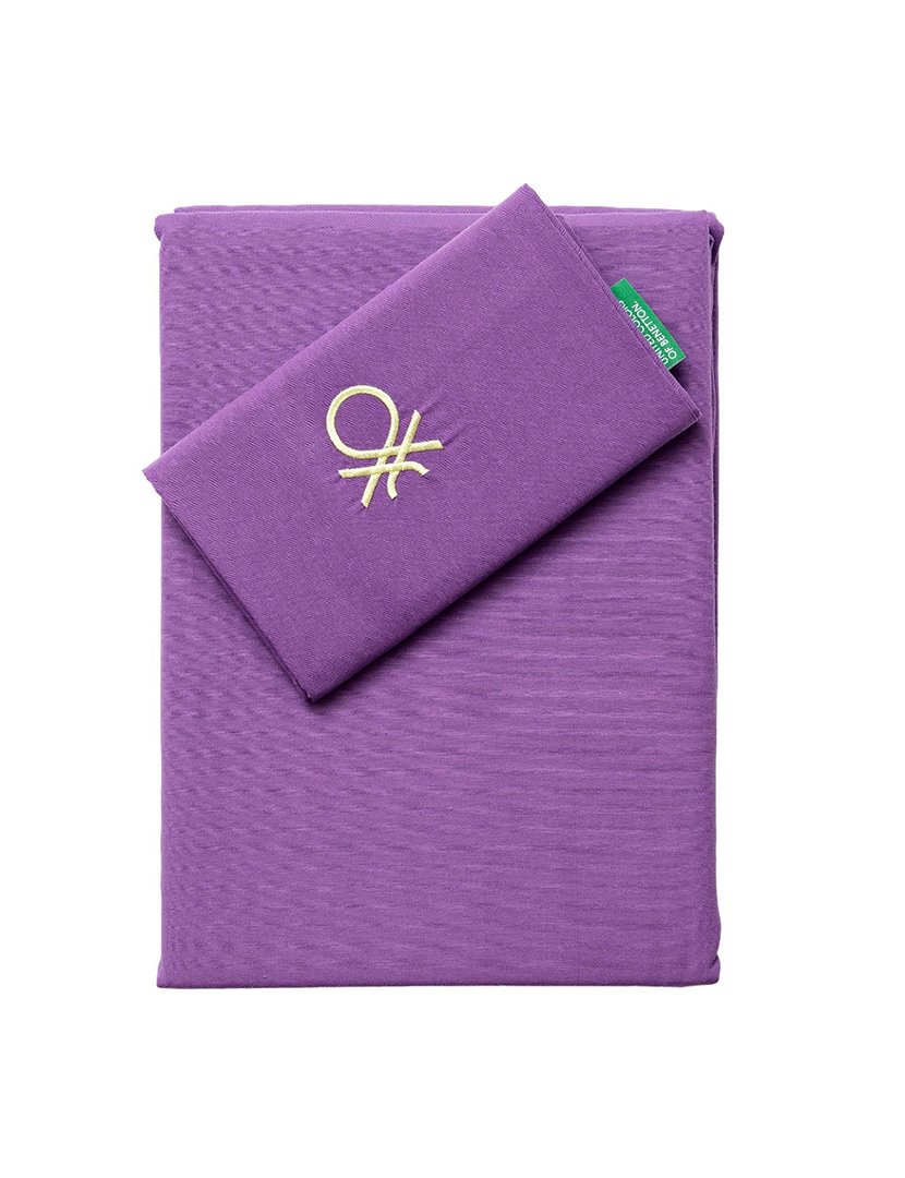 Conjunto Capa Edredon Rainbow Verde/Roxo 150x220+63x63 cm