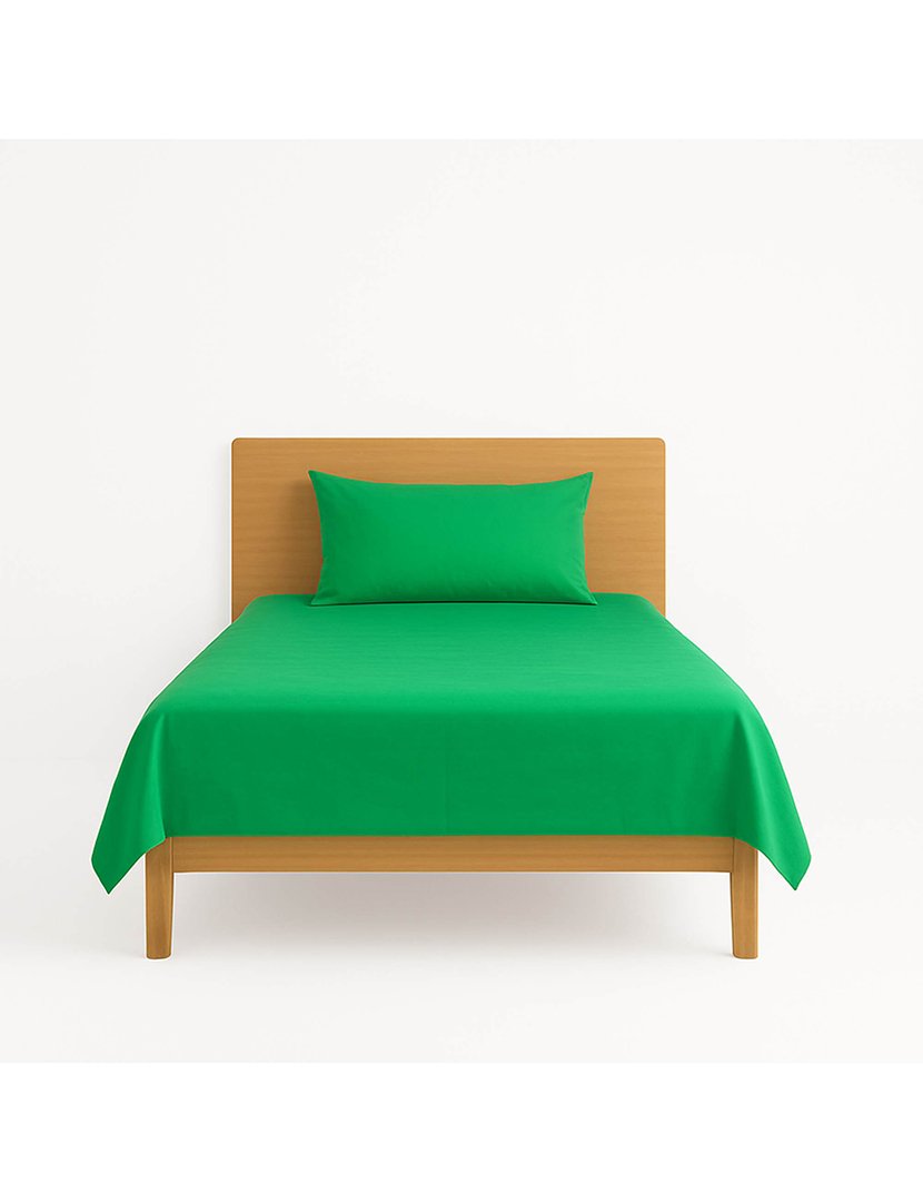 Conjunto Capa Edredon Verde/Cinza 155x220+80x80 cm