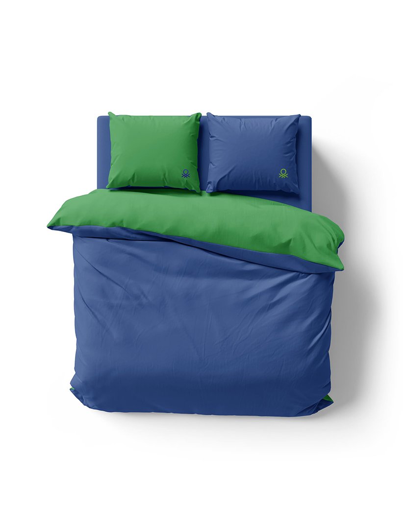 Conjunto Roupa Cama Casal Rainbow Azul/verde