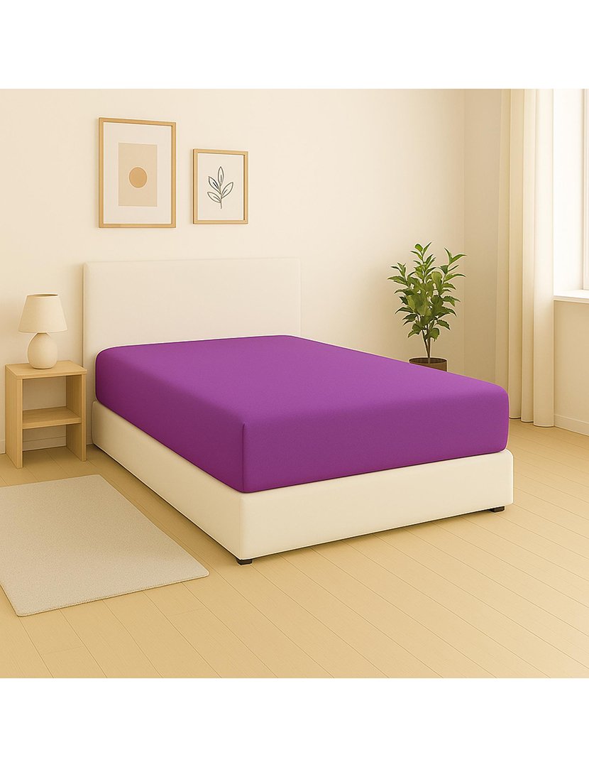 Lençol Ajustável Casal Rainbow Roxo