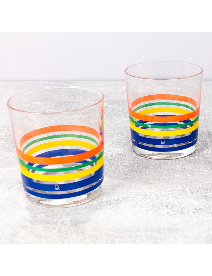 Conjunto 12 Copos Rainbow Riscas