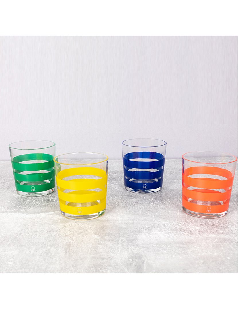 Conjunto 12 Copos Riscas Multicor
