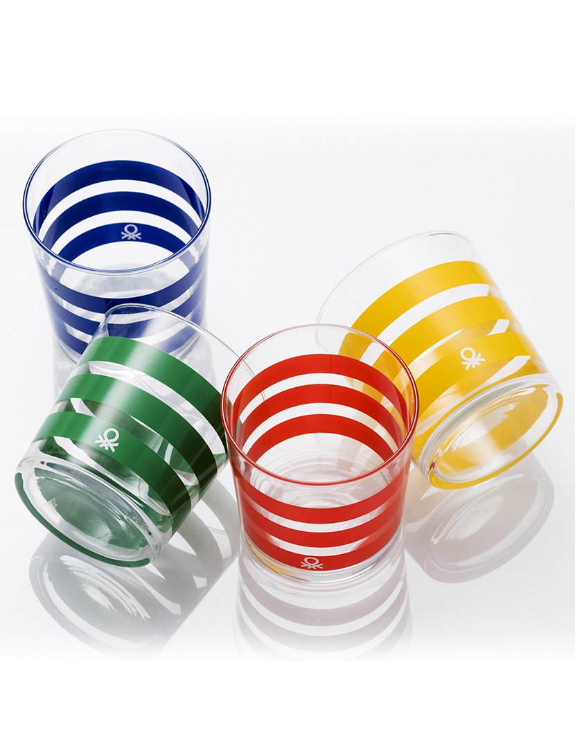 Conjunto 12 Copos Riscas Multicor