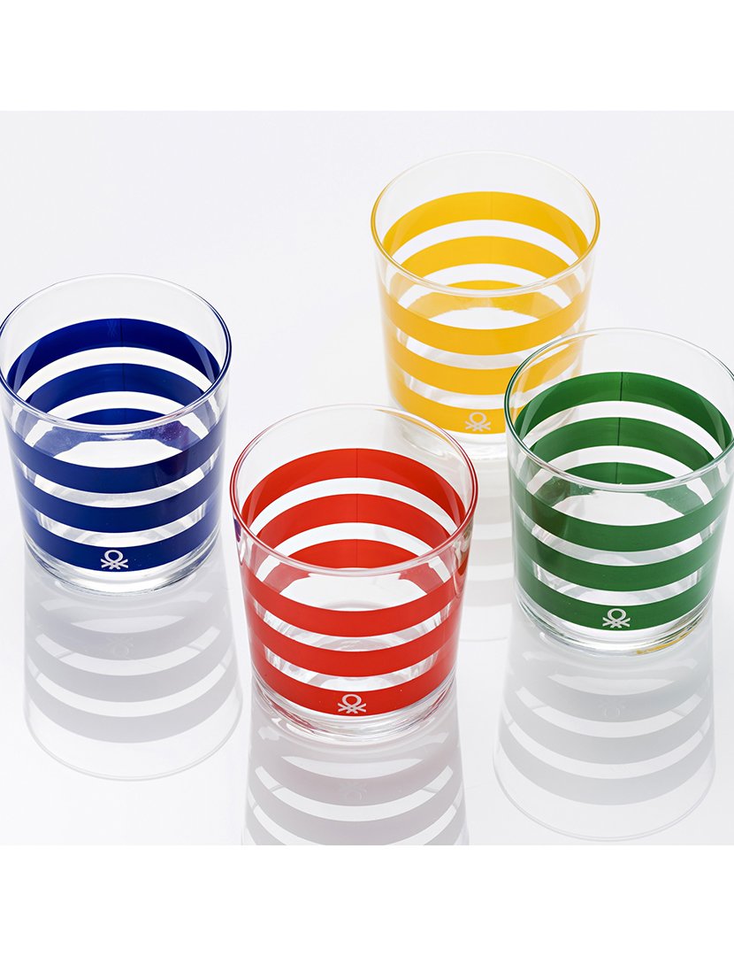 Conjunto 12 Copos Riscas Multicor