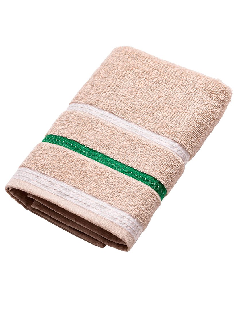 Conjunto 5 Toalhas Banho Bege Riscas