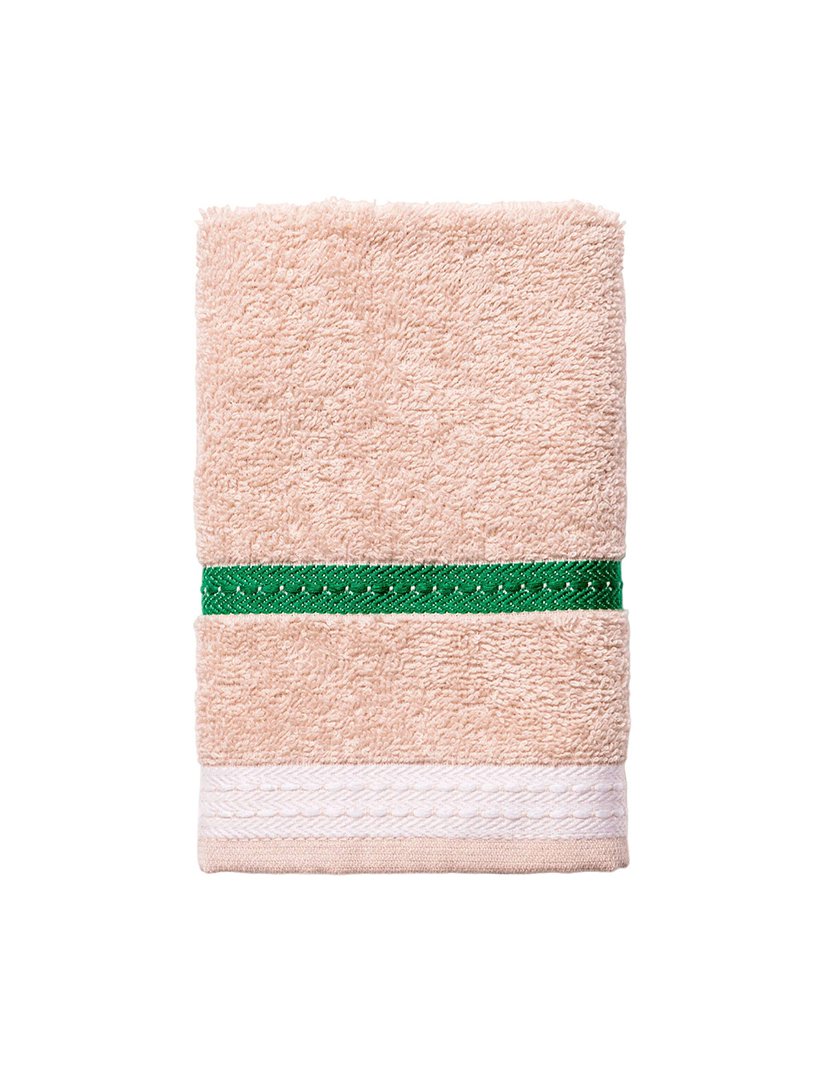 Conjunto 5 Toalhas Banho Bege Riscas