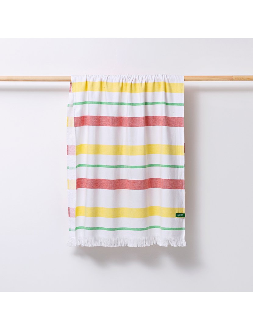 Toalha Praia Rainbow Riscas Rosa 80x165 cm