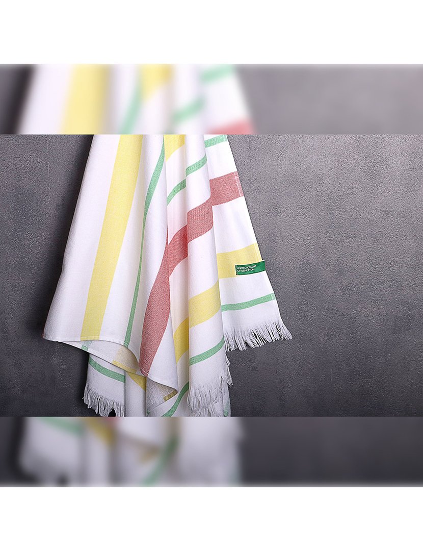 Toalha Praia Rainbow Riscas Rosa 80x165 cm