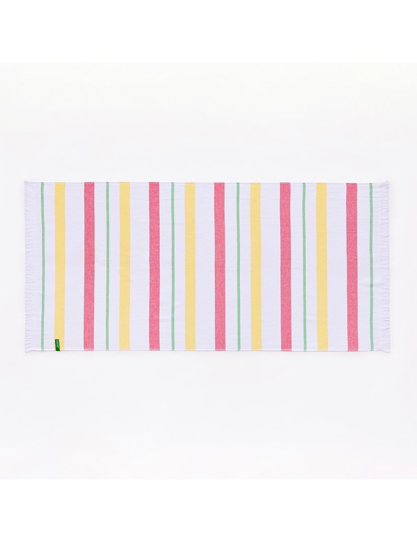 Toalha Praia Rainbow Riscas Rosa 80x165 cm