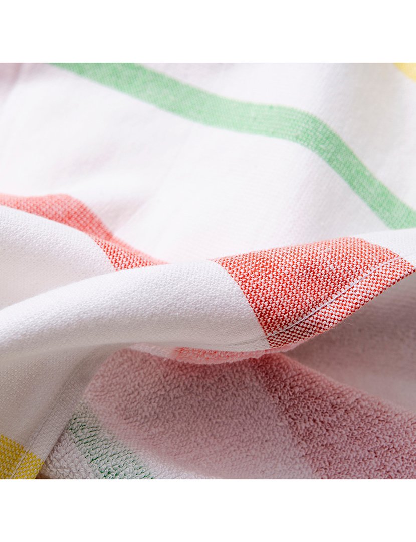 Toalha Praia Rainbow Riscas Rosa 80x165 cm