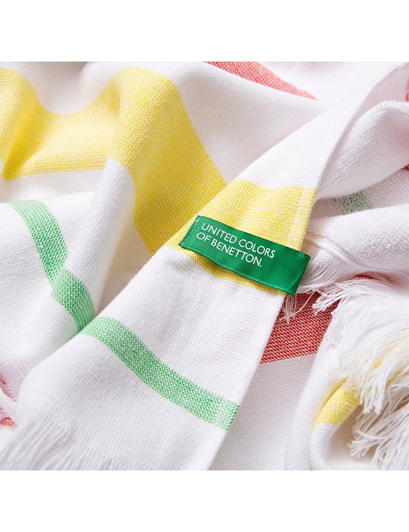 Toalha Praia Rainbow Riscas Rosa 80x165 cm