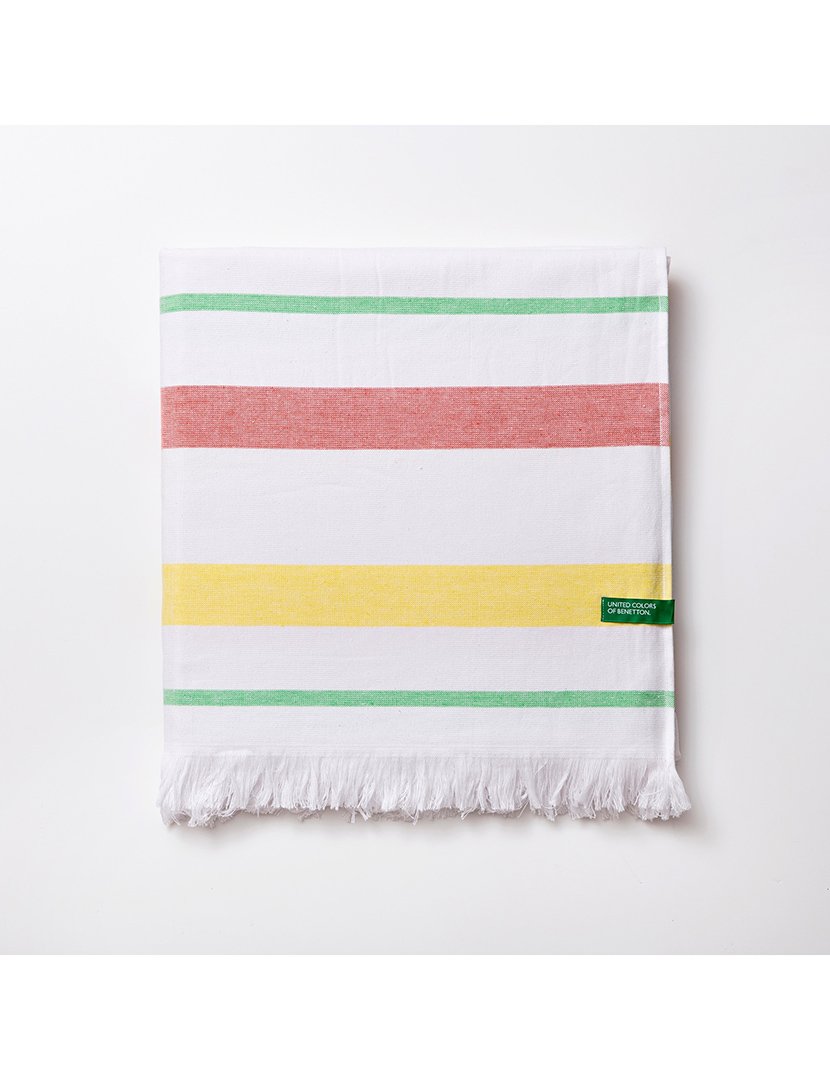 Toalha Praia Rainbow Riscas Rosa 80x165 cm