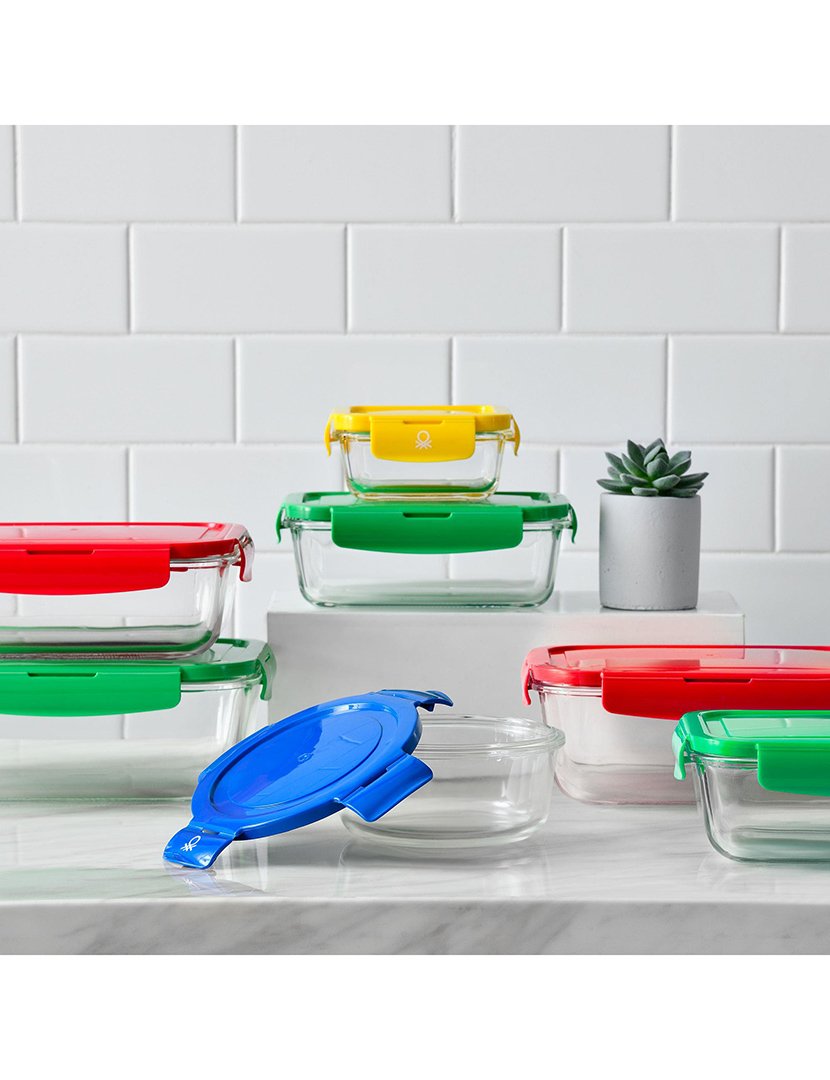 Caixa Hermética Rectangular Verde 840 ml