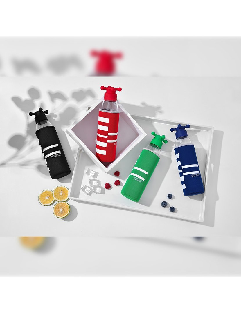 Garrafa Água Rainbow Riscas Verde 500ml