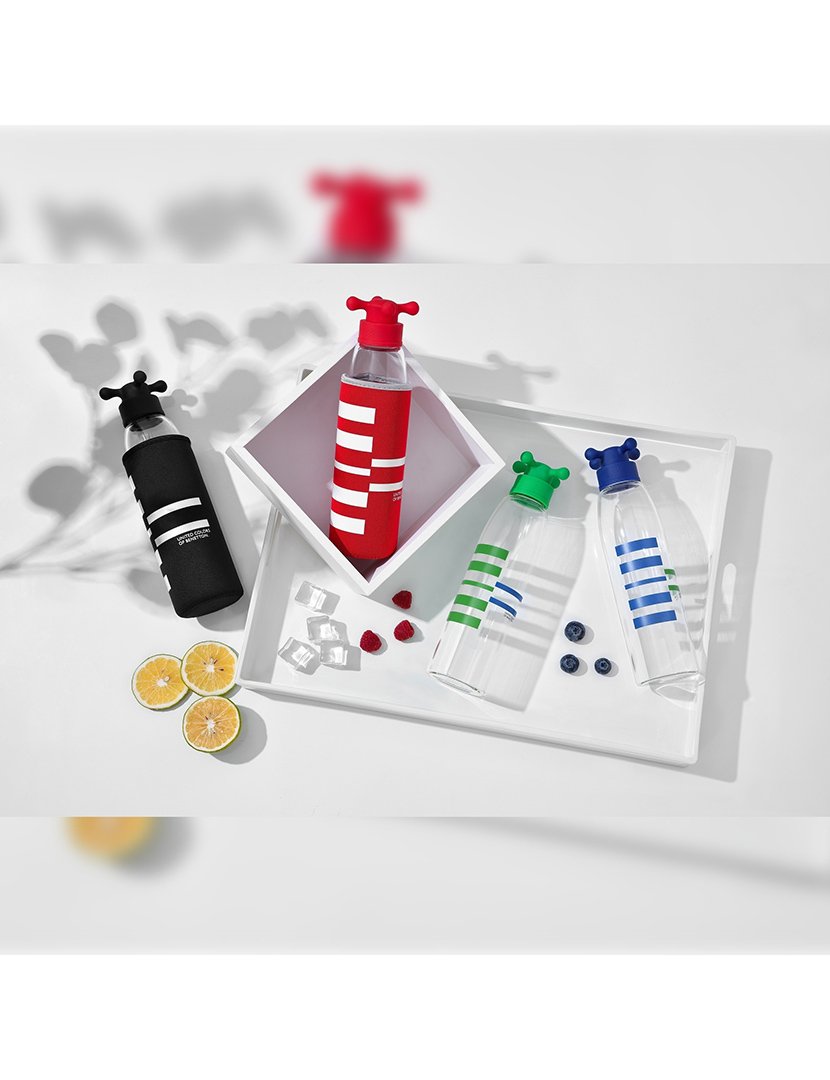 Garrafa Água Rainbow Riscas Verde 500ml