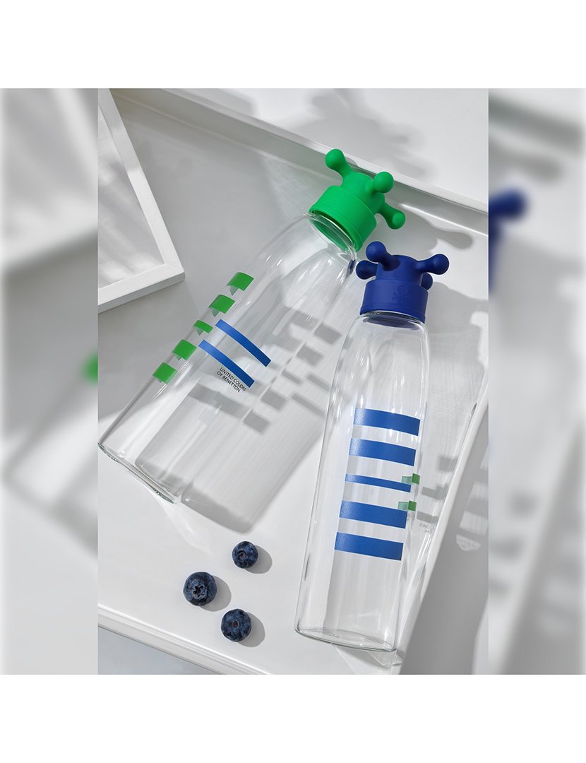 Garrafa Água Rainbow Riscas Verde 500ml