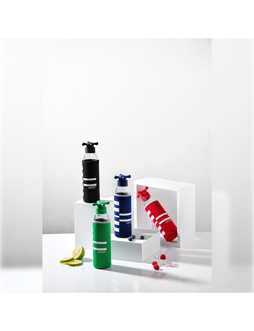 Garrafa Água Rainbow Riscas Verde 500ml