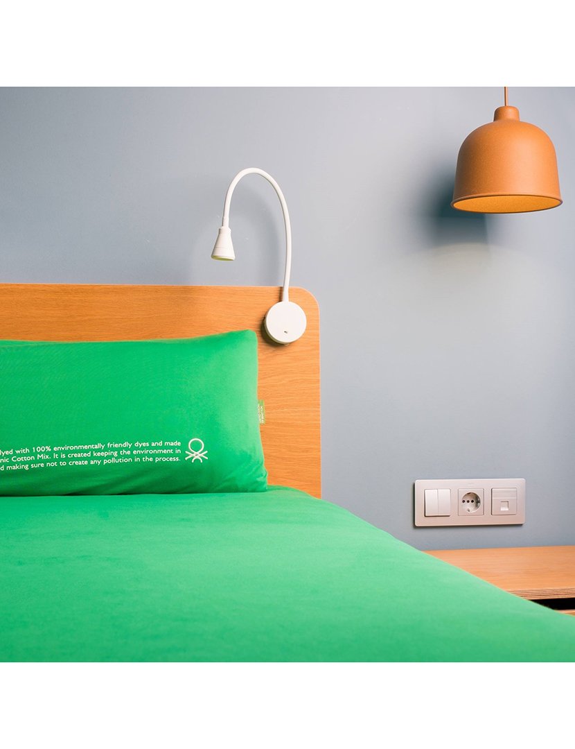 Conjunto Capa Edredon Verde/Cinza 155x220+80x80 cm