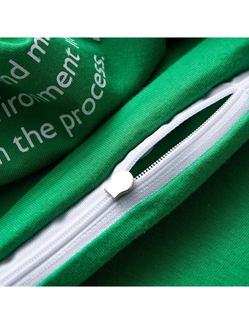 Conjunto Capa Edredon Verde/Cinza 155x220+80x80 cm