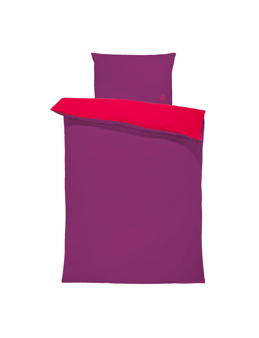 Conjunto Roupa Cama Solteiro Rainbow Rosa/Roxo 
