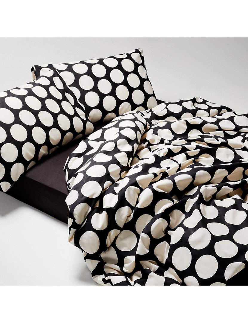 Conjunto Capa Edredon Bolas Preto 90x200x30+50x50 cm