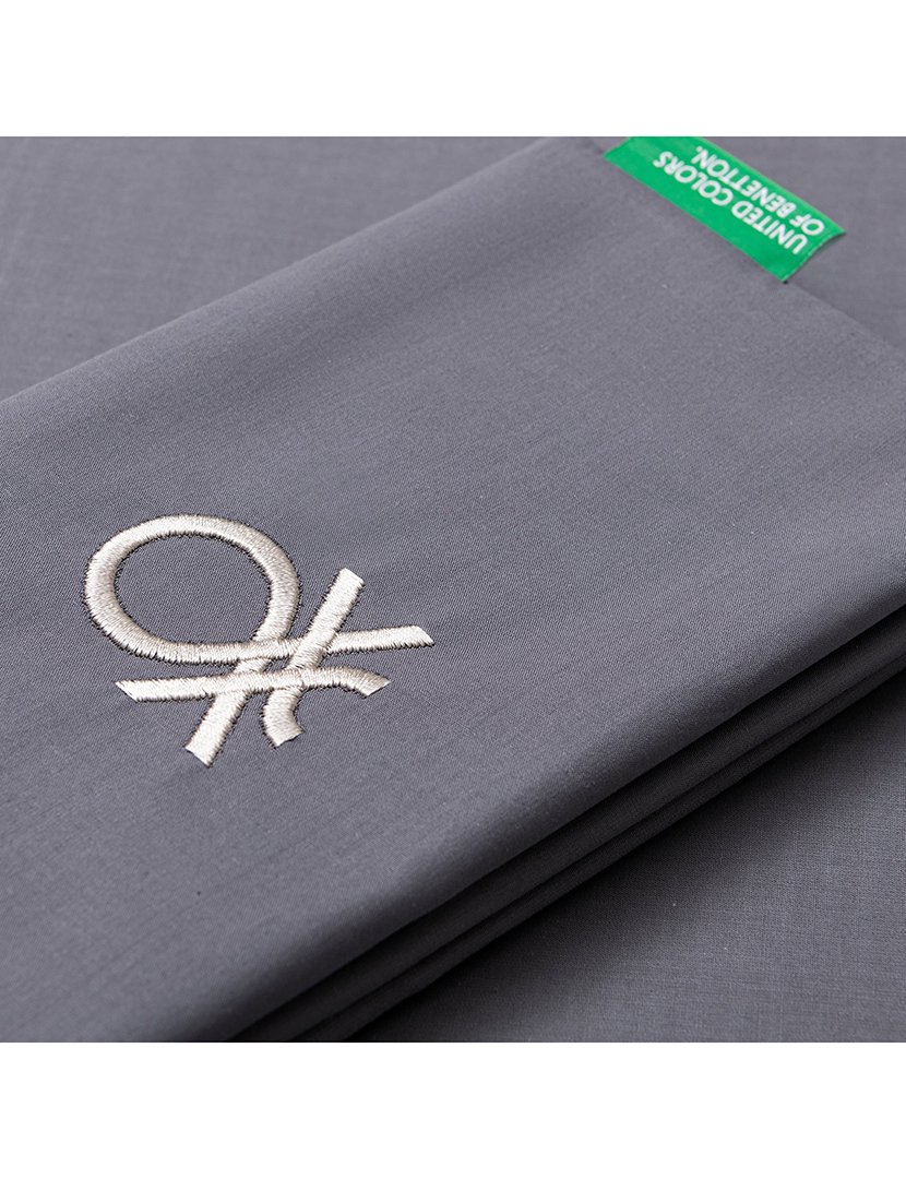 Conjunto Capa Edredon Azul Escuro/Bege 150x200+63x63 cm