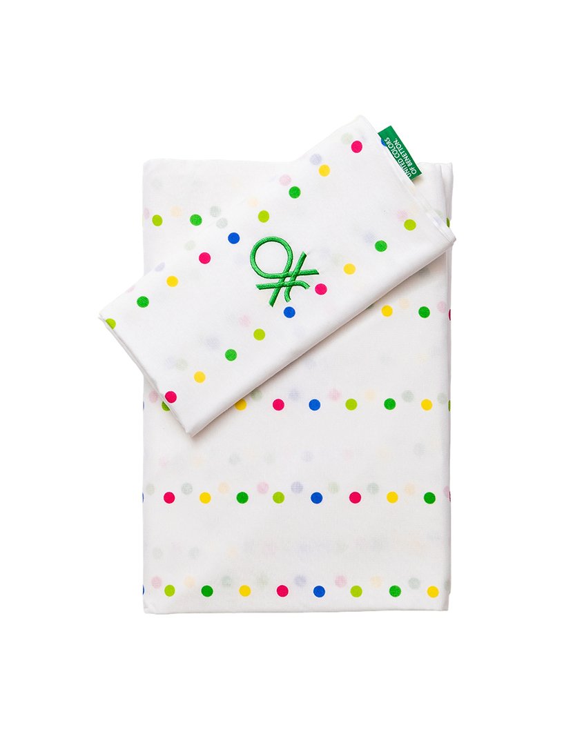 Conjunto Lençóis Rainbow Pontos 160x200x30+ 45x90 cm