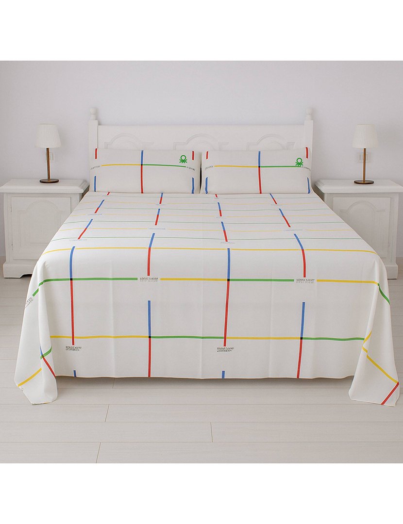 Conjunto Lençóis Rainbow Riscas 140x200x30+ 45x115 cm
