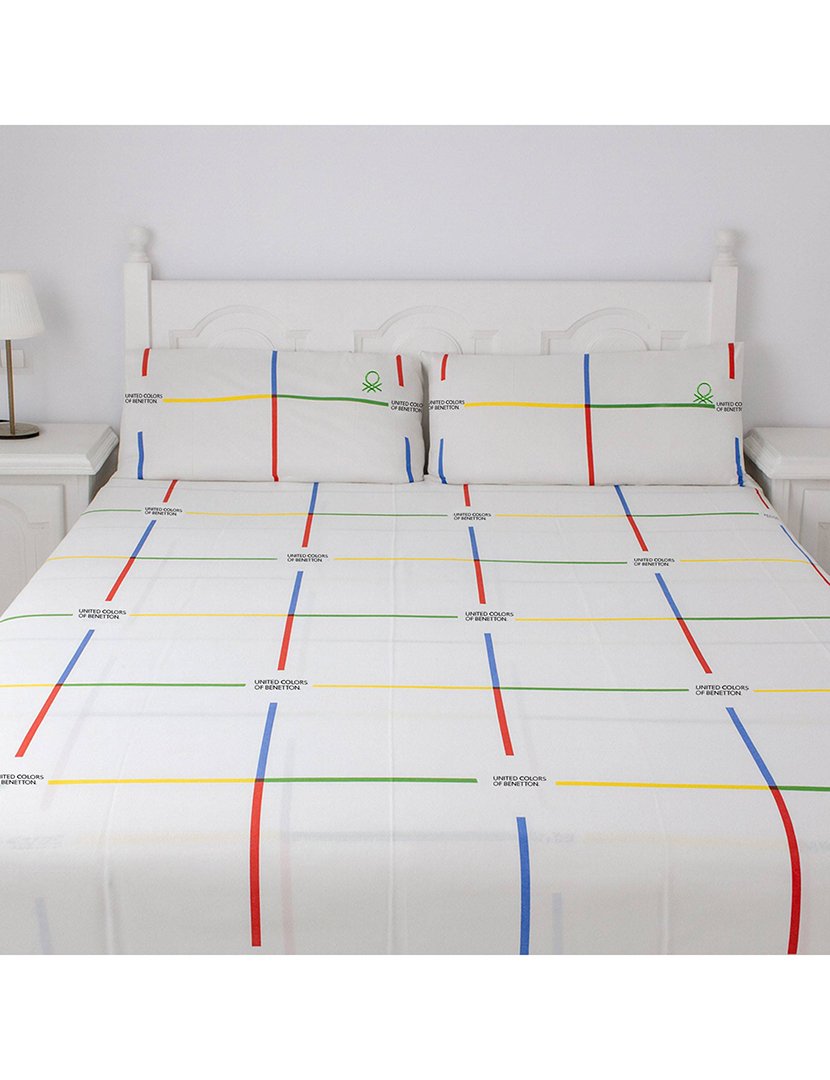 Conjunto Lençóis Rainbow Riscas 160x200x30+ 45x90 cm