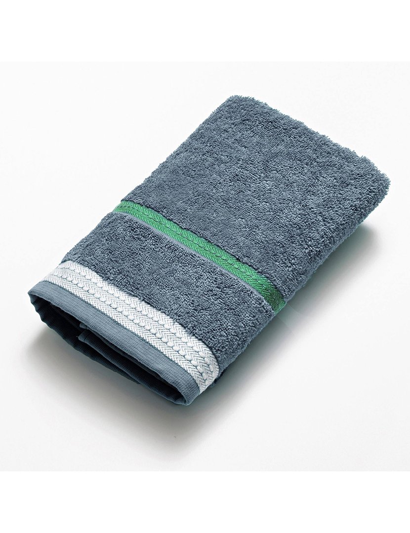 Toalha Mãos Azul Escuro Riscas 30x50 cm