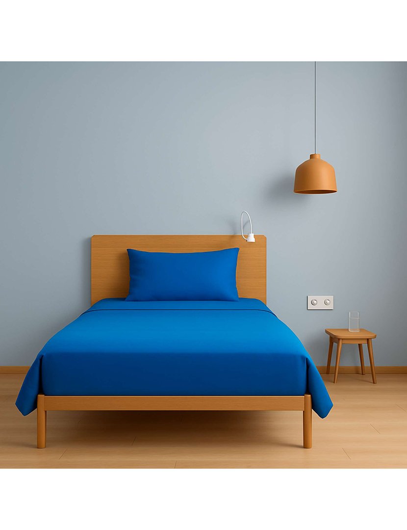 Conjunto Capa Edredon United Azul 155x200 cm