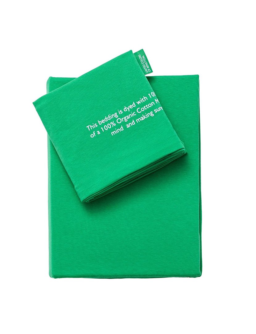 Conjunto Capa Edredon Verde/Cinza 155x220+80x80 cm