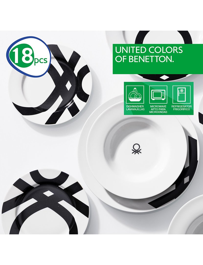 Serviço Loiça 18 Peças Black&White