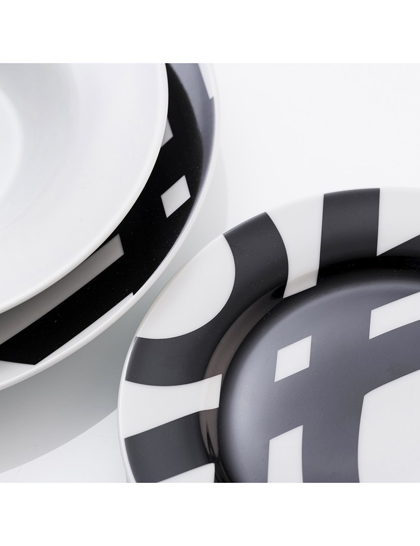 Serviço Loiça 18 Peças Black&White