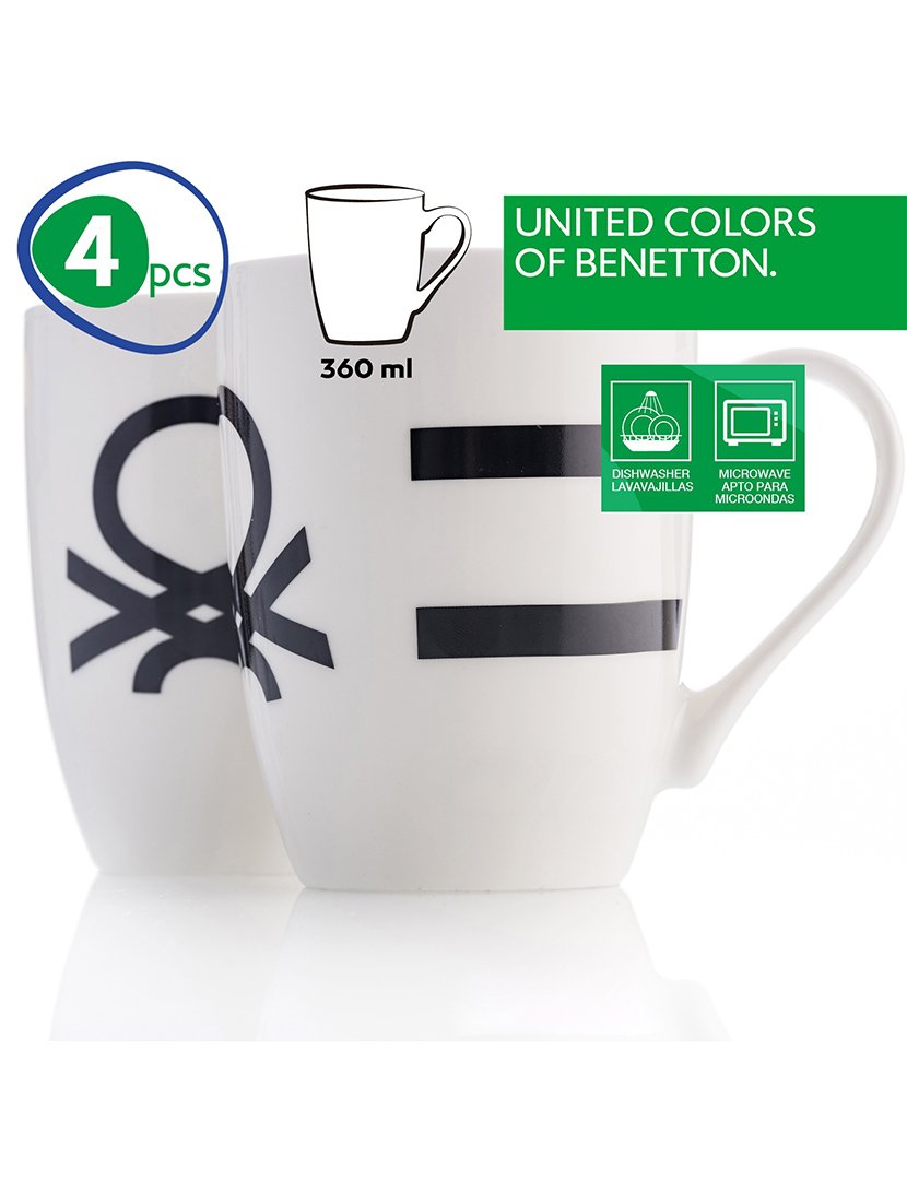 Conjunto 4 Canecas Logo Preto