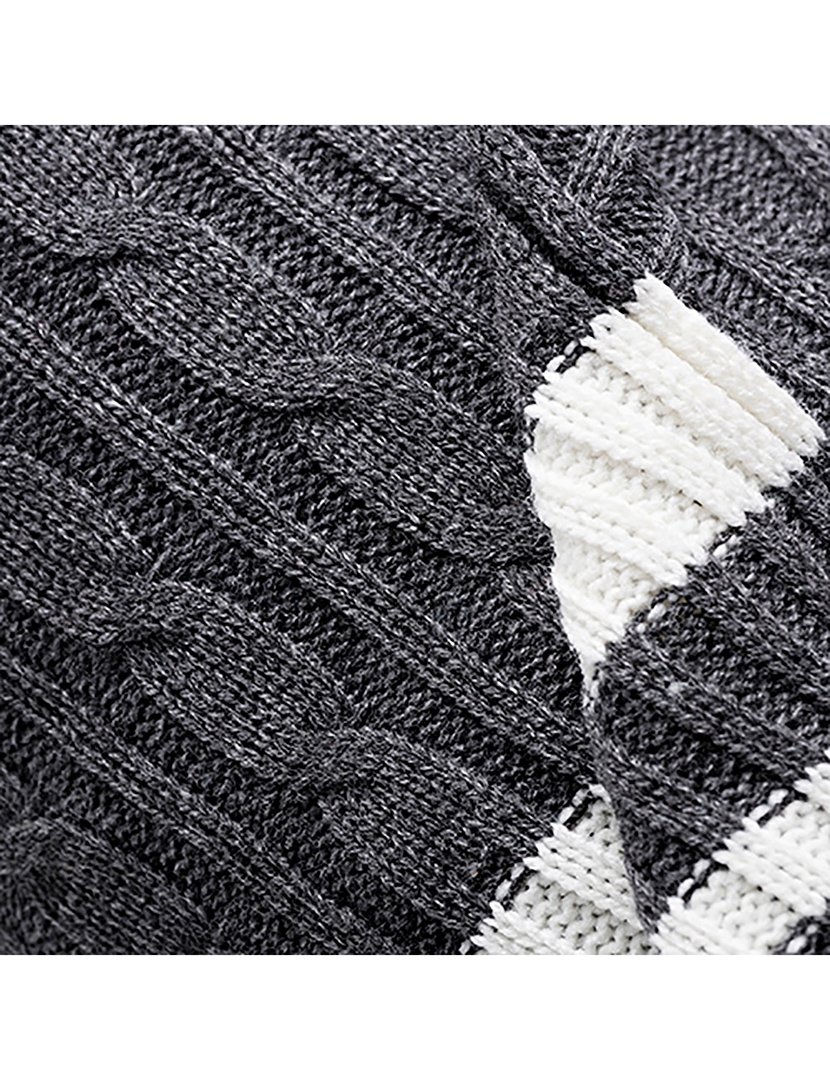 Manta Riscas Cinzento