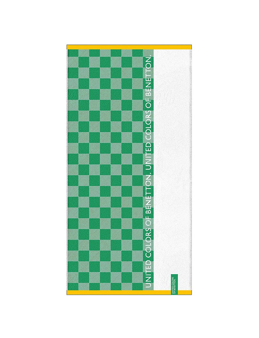 Toalha Praia Criança Quadrados Verde 70x140cm