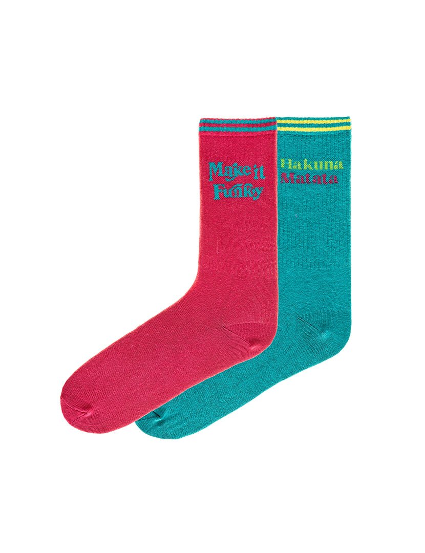 2 Pares de Meias multicoloridos