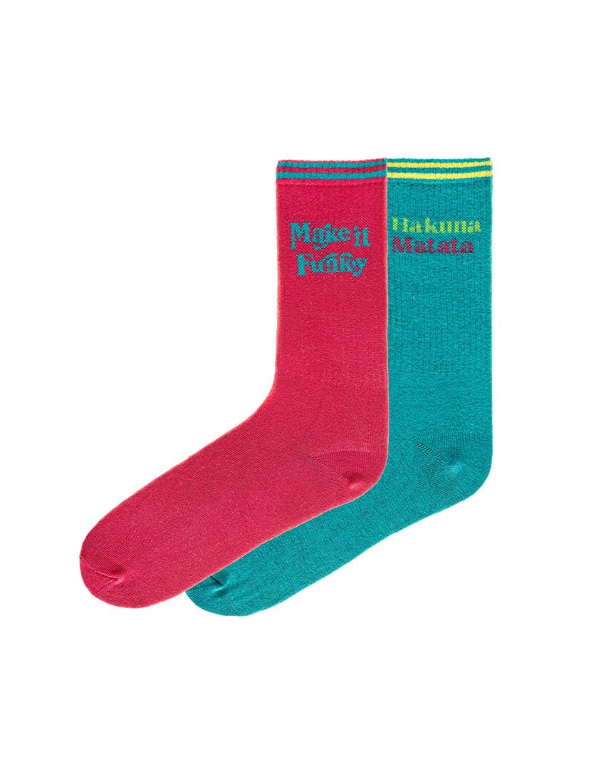 2 Pares de Meias multicoloridos