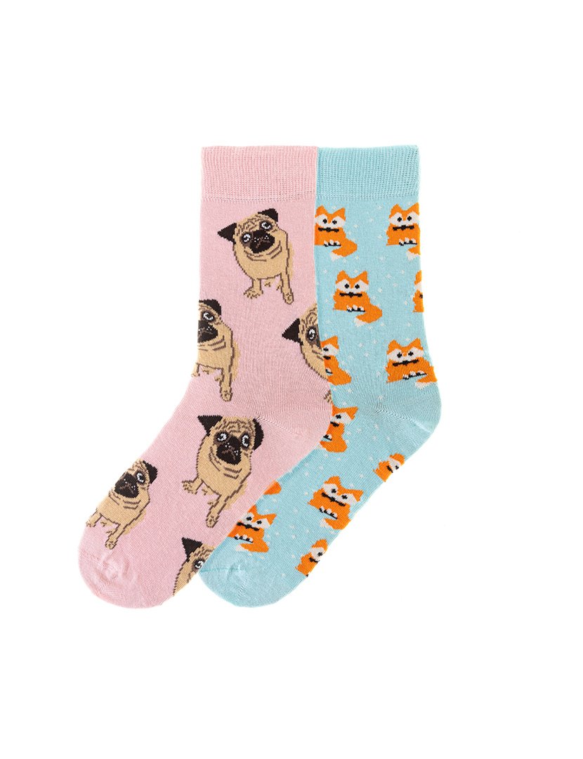 2 Pares de Meias multicoloridos