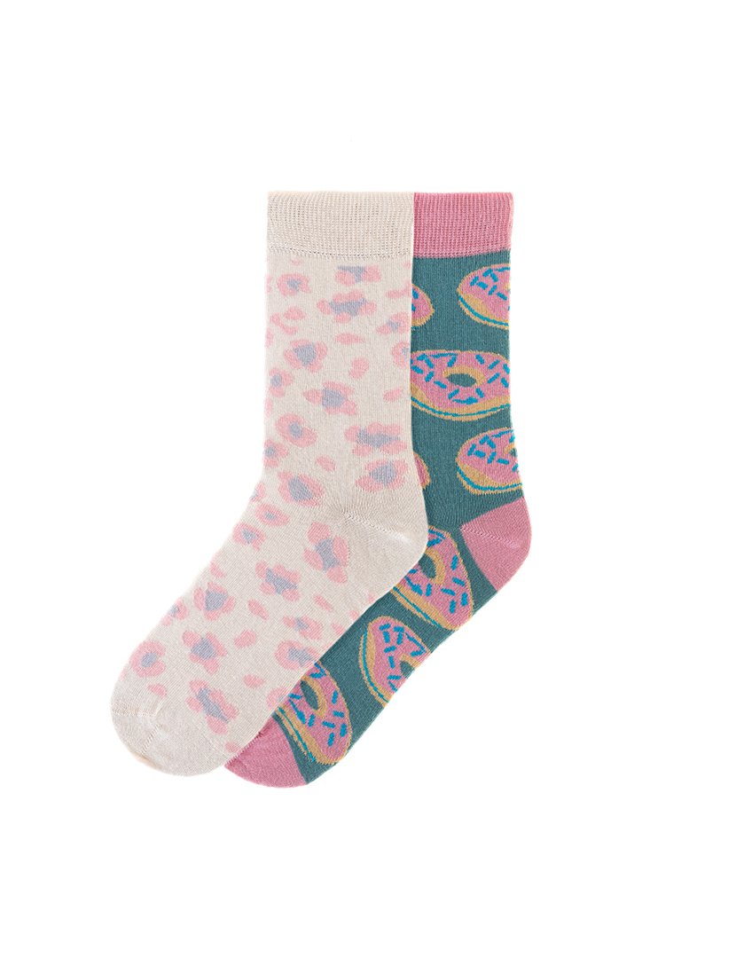 2 Pares de Meias multicoloridos