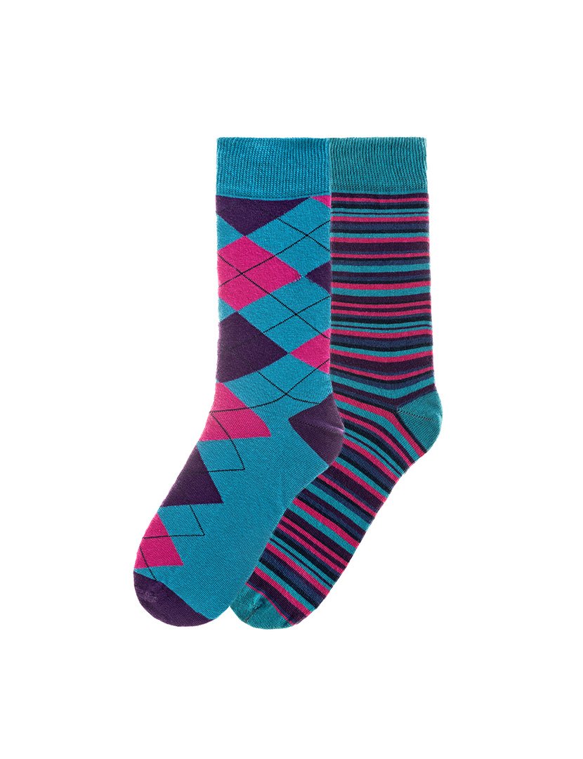 2 Pares de Meias multicoloridos