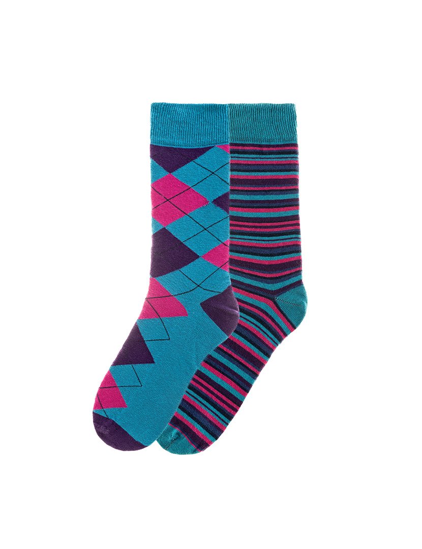 2 Pares de Meias multicoloridos