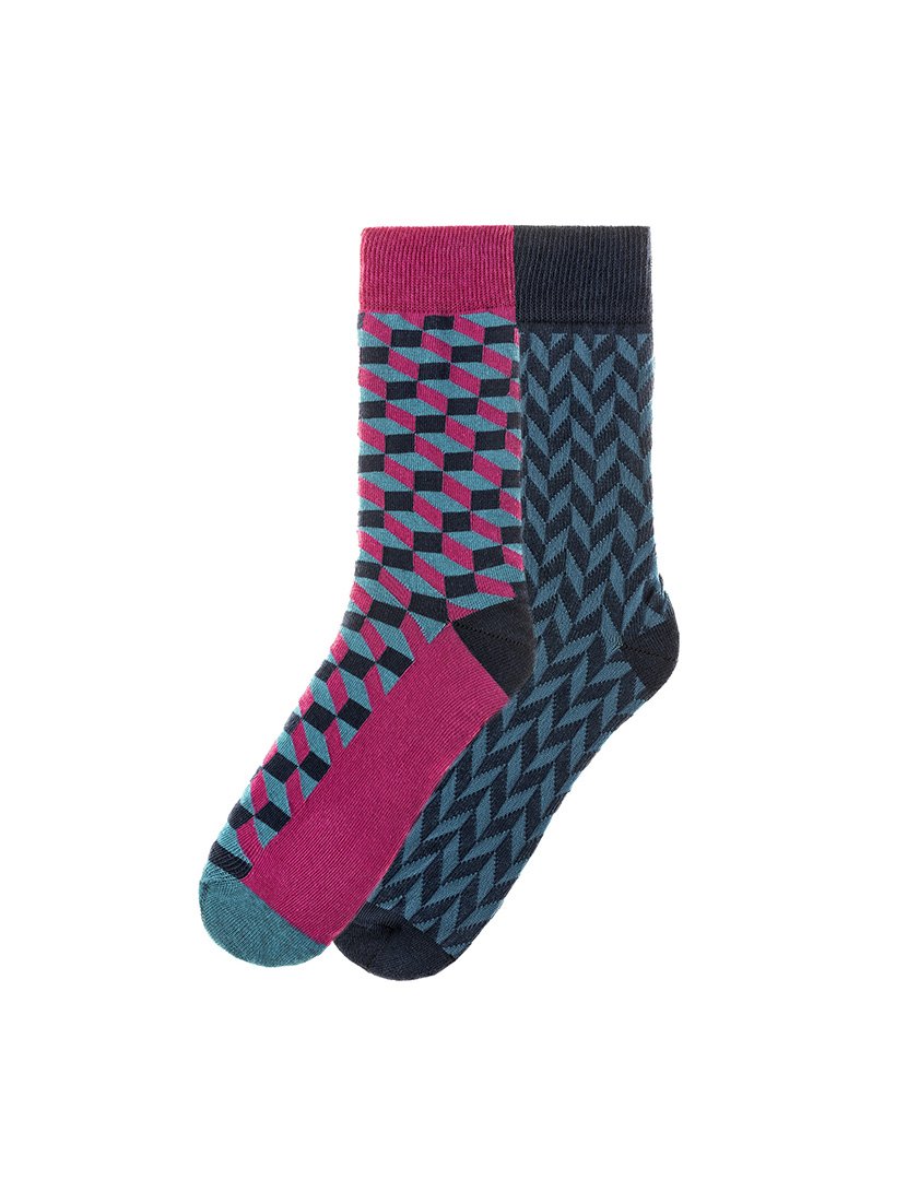 2 Pares de Meias multicoloridos