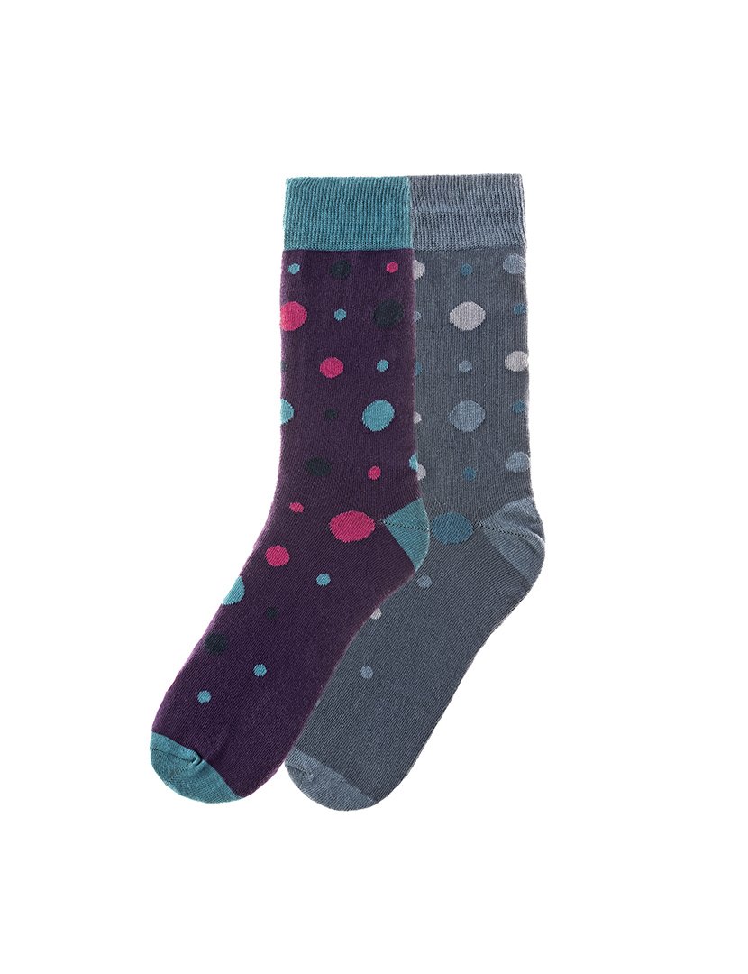 2 Pares de Meias multicoloridos