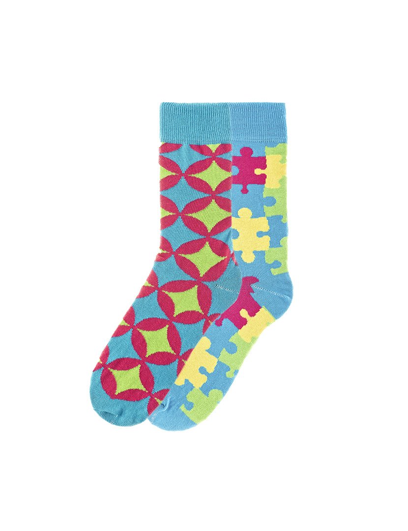 2 Pares de Meias multicoloridos