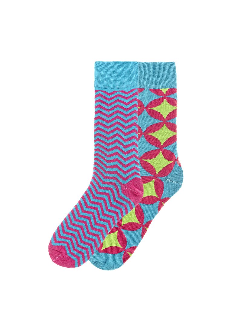 2 Pares de Meias multicoloridos