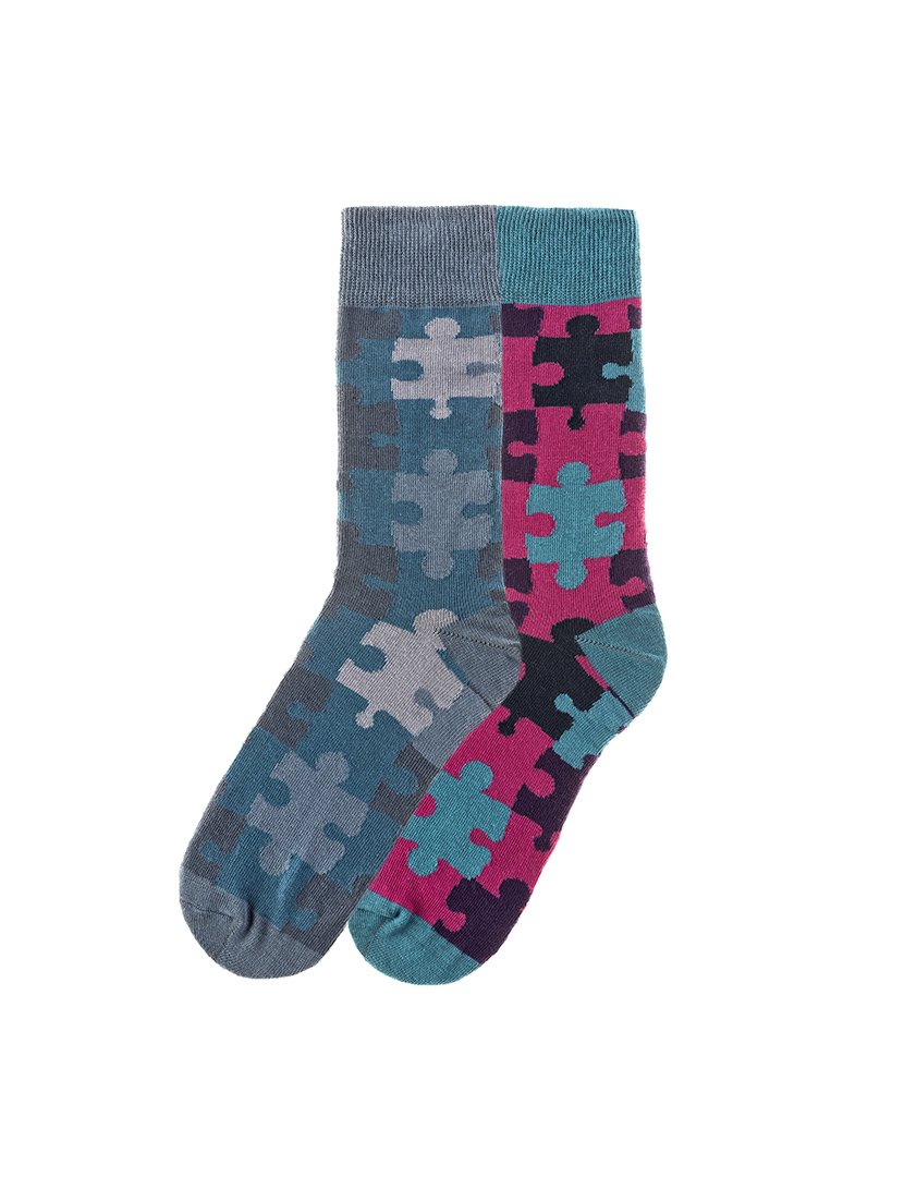 2 Pares de Meias multicoloridos