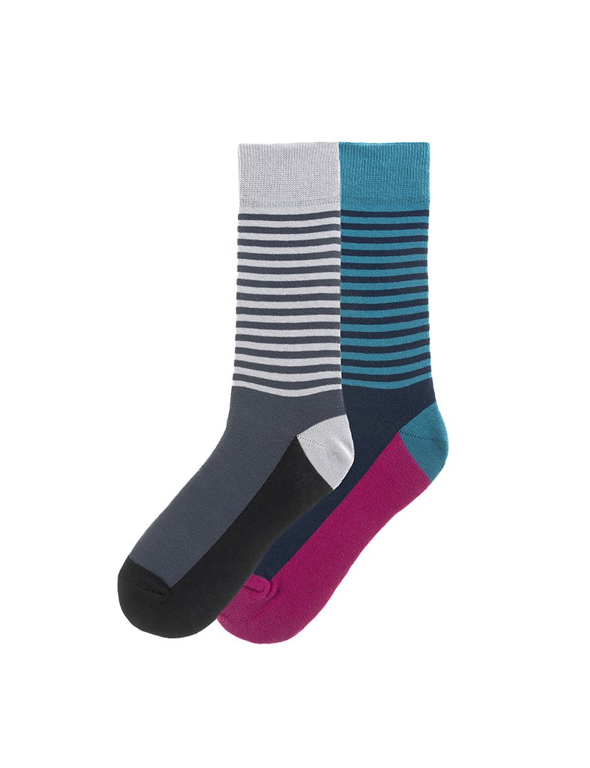 2 Pares de Meias multicoloridos